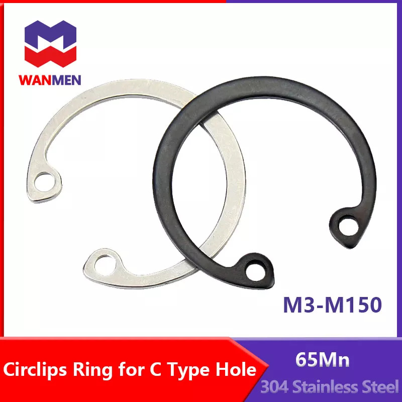 Circlip for Holes 65 Manganese Steel Inner Circlip C Type Retaining Ri